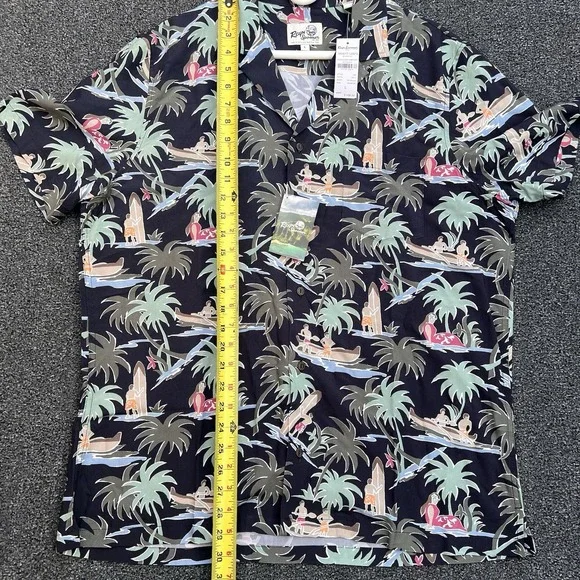Reyn‎ Spooner Queens Surf Camp Black Shirt Size Large Button Up NWT - Picture 5 of 6